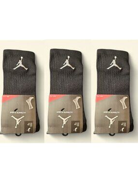 Jordan Socks Air Nike Socks 3 Pairs Jordan Essential Men High Cut SIZE LARGE